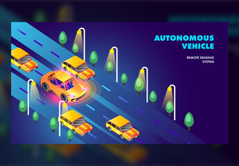Self Driven Car Conceptual Website Landing Page