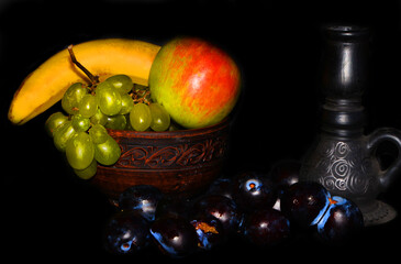 apples and grapes