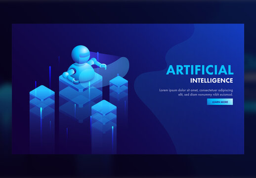 Website Hero Image with Virtual Assistant