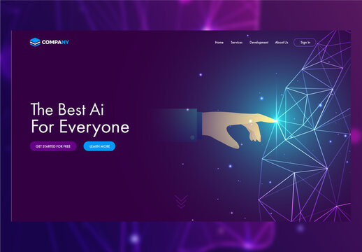 Touch Technology Conceptual Website Landing Page