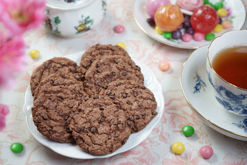 Chocolate cookies with Chocolate chips