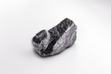 cobalt stone on black isolated background. Industrial ore used in construction and medicine.