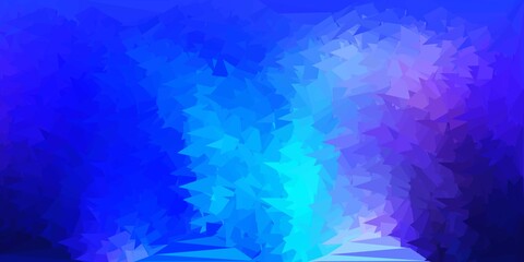 Dark pink, blue vector geometric polygonal design.