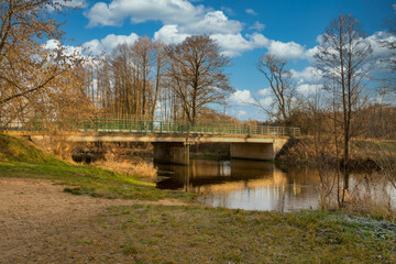 Road bridge, connecting two river banks.