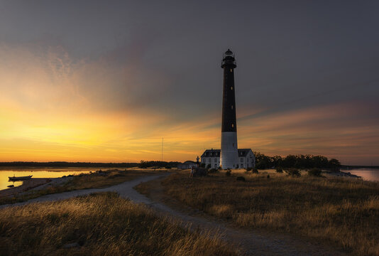 lighthouse at sunset