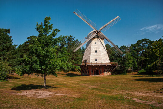 old windmill in the countryside