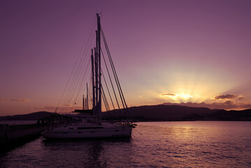 VOLOS, GREECE, SUNSET, GOLDEN HOUR.