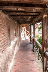 Obraz premium Big medieval city wall around the medieval town