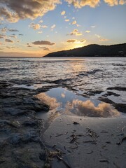 sunset on the beach