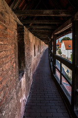 Obraz premium Big medieval city wall around the medieval town