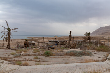 Abandoned Mineral beach at Dead Sea area