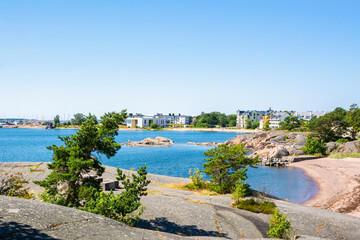 Obraz premium Coastal view of Hanko city, Finland
