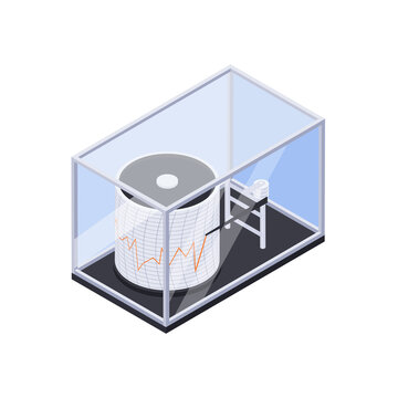 isometric seismograph recording seismic activity clip art preview