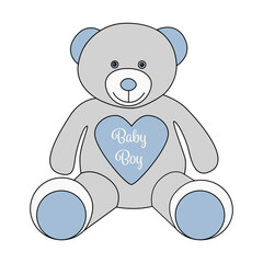 Obraz premium Baby boy teddy bear