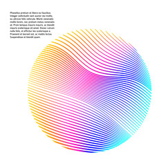 Optical illusion of motion and gradation color. Flat effect. Abstract geometric background of bright glow perspective. Vector art eps10 for business brochure, flyer party, design banners, cover report