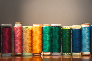 Sewing tools on the table