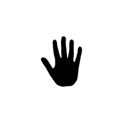 Naklejka na ściany i meble Black icon human hand, hand sign. Vector illustration eps 10
