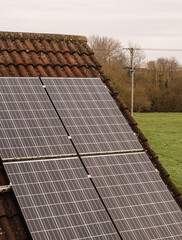 four roof mounted ev solar panels