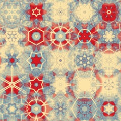 kilt like style in art-deco retro colours of grey beige and red