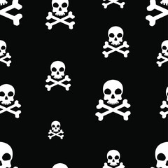 seamless pattern with skull icon