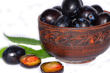 black olives on a plate