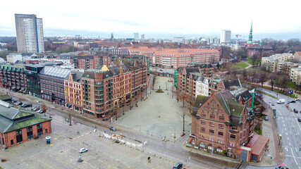 St Pauli Fish market in Hamburg from above - travel photography