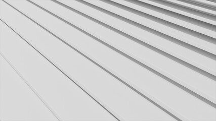 Abstract design of motion stairs. White minimal architectural background. 3d illustration