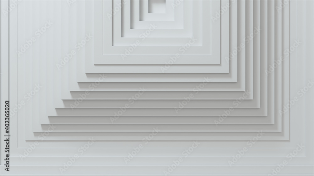 Poster abstract pattern of squares with offset effect. white blank cubes. abstract background for business 