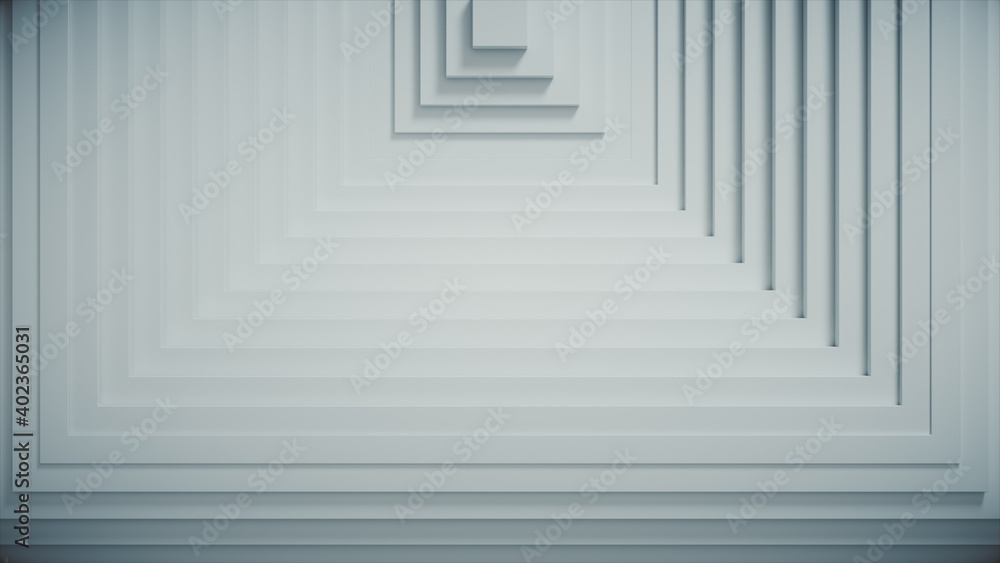 Poster abstract pattern of squares with offset effect. white blank cubes. abstract background for business 