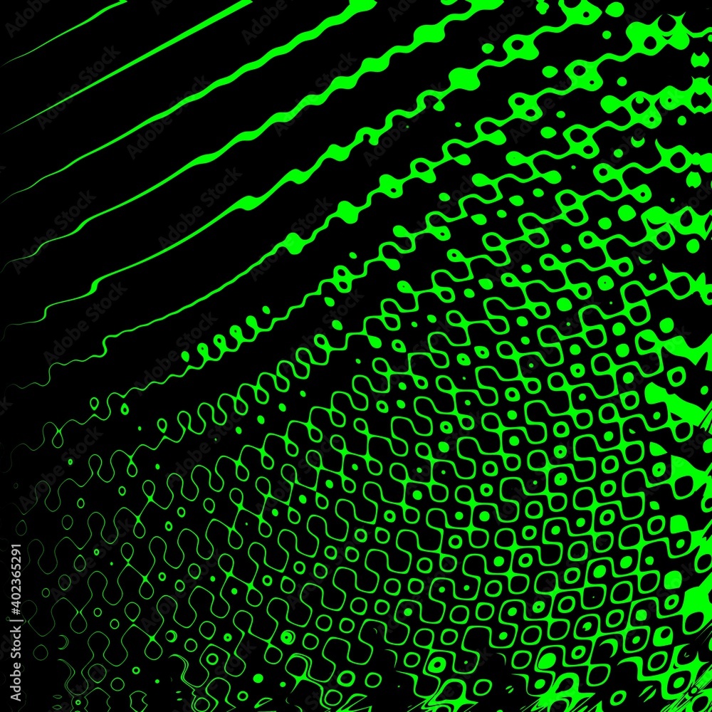 Poster colour gradient emerald green thin diagonal lines on jet black background with ripple effect