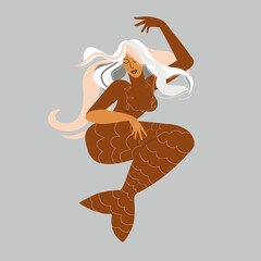 Woman with loose hair of Pisces zodiac sign