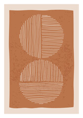 Trendy abstract creative minimalist artistic hand drawn composition