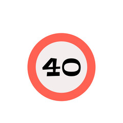 Speed Limit Sign Icon