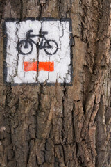 znak ścieżki rowerowej - obrazy, fototapety, plakaty