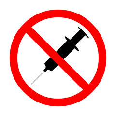 No vaccine symbol icon