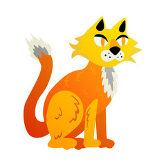 Obraz premium Angry Cat Vector Illustration