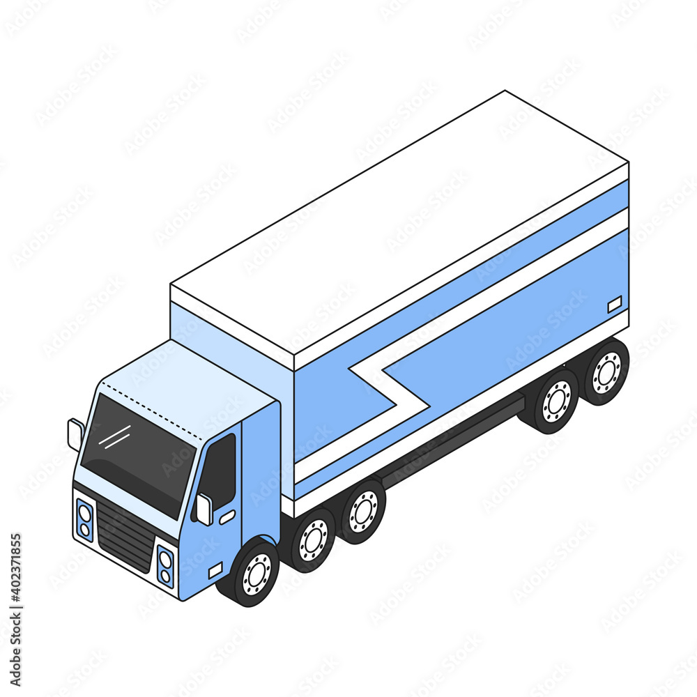 Canvas Prints Cargo Trailer Icon