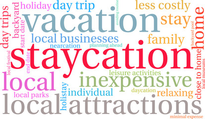 Staycation Word Cloud