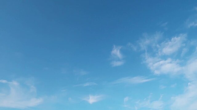 Beautiful sunny clear blue sky background with building motion white cloud n puffy fluffy cirrus or cumulus cloudscape slowly move on daylight horizon, 4k b-roll TimeLapse of Christian worship concept