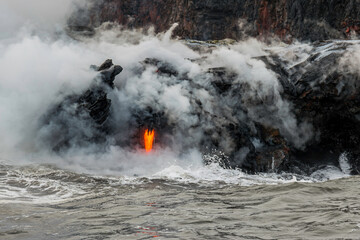 Lava flow near Kalapana Hawaii