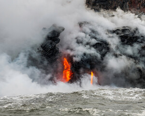 Lava flow near Kalapana Hawaii