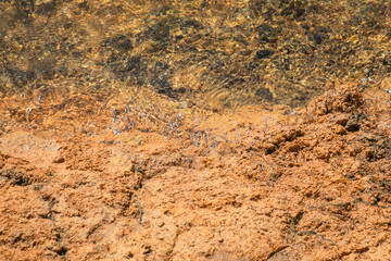 Texture of clay and earth with water.