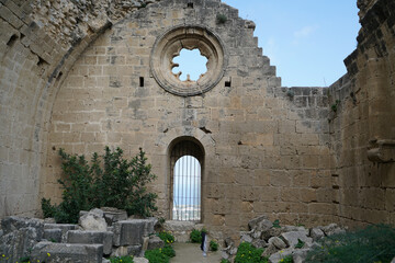 Bellapais monastery was first built between 1198 and 1205. A large part of today's building is the Lusignan King III. It was built by Hugh between 1267 and 1284. Kyrenia (Girne) north Cyprus.