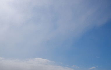 blue sky is covered by white clouds