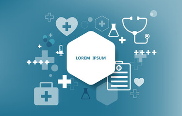 technology vector medical icon set.futuristic medical template