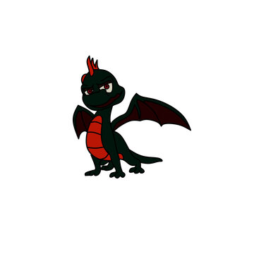 Vector illustration of dragon character