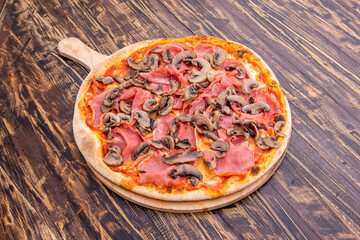 Whimsical Pizza with Mushroom Prosciutto
