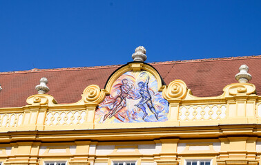 Malowidło zamkowe  wojna 