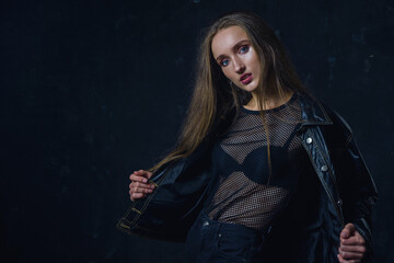 Female fashion session in studio