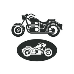 illustration of classic motorcycle. vector art.